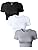 OQQ Women's 3 Piece Crop Tops Crew Neck Shorts Sleeve Stretch Fitted Shirts Crop Tops