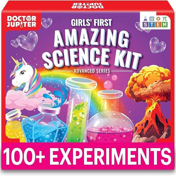 Doctor Jupiter My First Amazing Science Kit for Girls Ages 4+ | Birthday Gift Ideas for 4-5-6-7-8-9-10-11-12 Year Old Girls | STEM Learning & Educational Toys, Summer Activities